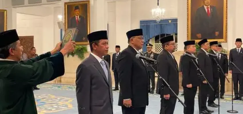 Suasana pelantikan pejabat baru Kabinet Merah Putih di Kompleks Istana Kepresidenan, Jakarta Pusat, Senin (27/4/2026). (Foto: Inilah.com/ Vonita Betalia)